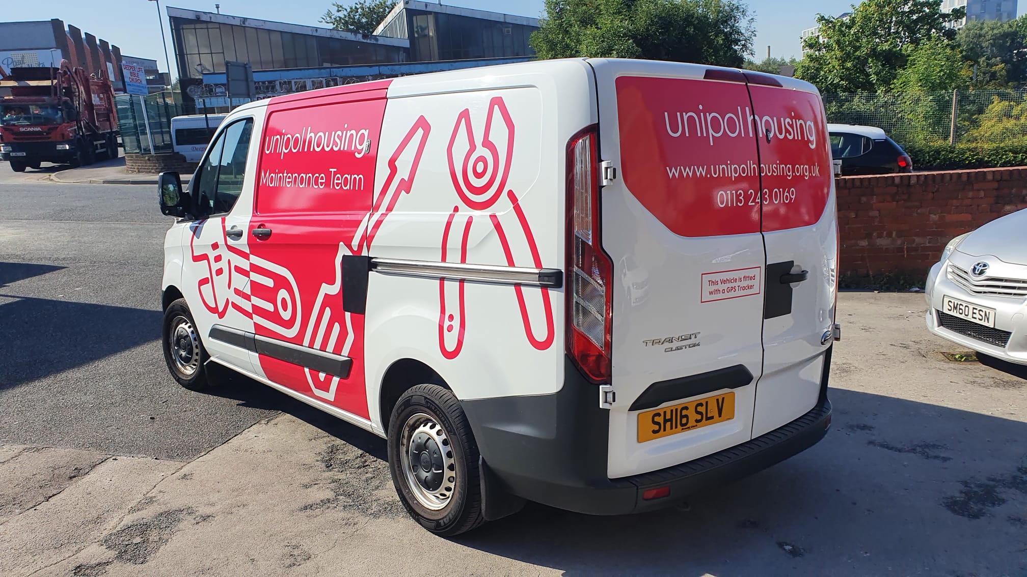 van with vehicle wrapping